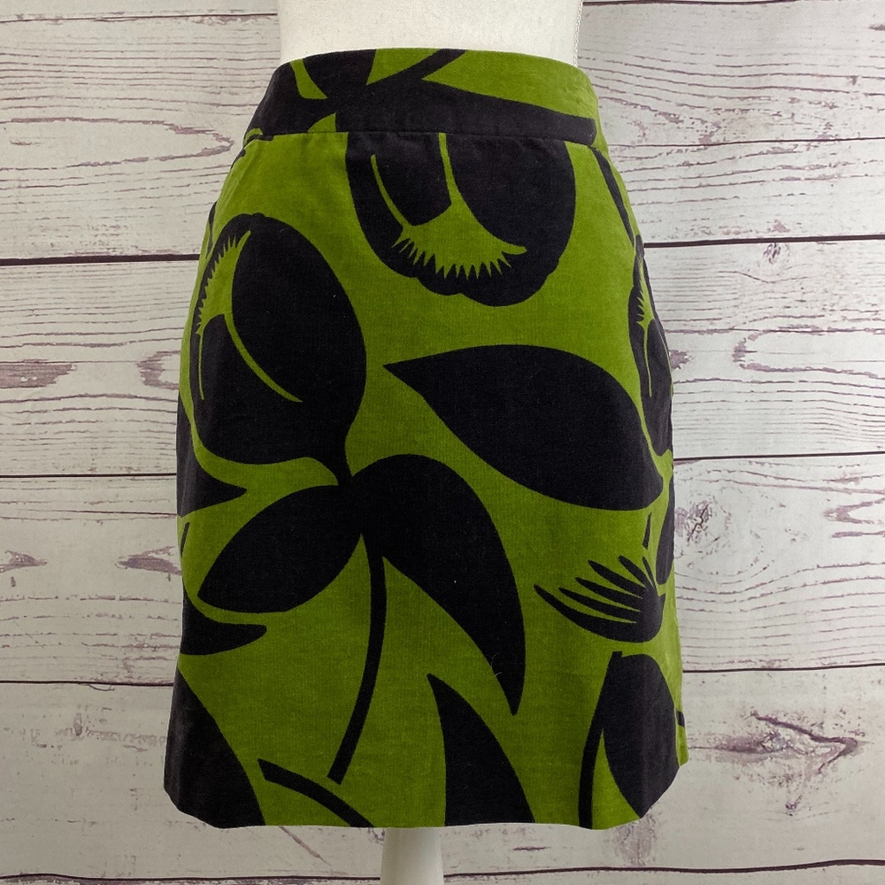 BODEN Tulip Velvet Floral Midi Skirt